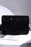 Shop_The Tan Clan_Black Beads Claire Flapover Bag _at_Aza_Fashions