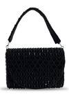 The Tan Clan_Black Beads Claire Flapover Bag _Online_at_Aza_Fashions