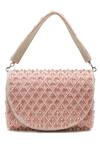 Shop_The Tan Clan_Pink Beads, Crystals Claire Flapover Bag _Online_at_Aza_Fashions