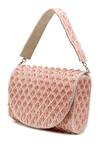 The Tan Clan_Pink Beads, Crystals Claire Flapover Bag _at_Aza_Fashions