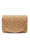 Buy_The Tan Clan_Gold Beads, Crystals Claire Flapover Bag _Online_at_Aza_Fashions