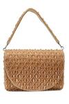 The Tan Clan_Gold Beads, Crystals Claire Flapover Bag _at_Aza_Fashions