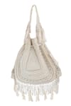 Shop_The Tan Clan_White Beads, Pearls, Sequins, Tassels Nora Potli Bag _Online_at_Aza_Fashions