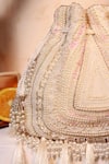 Shop_The Tan Clan_White Beads, Pearls, Sequins, Tassels Nora Potli Bag 