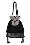 Shop_The Tan Clan_Black Beads, Tassels Aarna Potli Bag _at_Aza_Fashions
