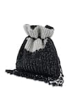 The Tan Clan_Black Beads, Tassels Aarna Potli Bag _at_Aza_Fashions