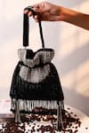 Buy_The Tan Clan_Black Beads, Tassels Aarna Potli Bag _at_Aza_Fashions