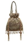 Buy The Tan Clan Gold Beads, Pearls, Tassels Adhya Potli Bag at Aza Fashions Buy_The Tan Clan_Gold Beads, Pearls, Tassels Adhya Potli Bag _at_Aza_Fashions