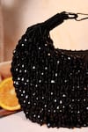 The Tan Clan_Black Beads, Sequins Jia Half Moon Bag _Online_at_Aza_Fashions