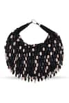 Shop_The Tan Clan_Black Beads Bella Multicolor Half Moon Bag _at_Aza_Fashions