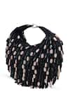 The Tan Clan_Black Beads Bella Multicolor Half Moon Bag _Online_at_Aza_Fashions