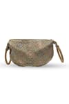 The Tan Clan_Gold Beads Luna Half Moon Bag _Online_at_Aza_Fashions