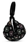 Shop_The Tan Clan_Black Beads Luna Half Moon Bag _Online_at_Aza_Fashions