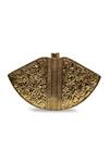 Buy_The Tan Clan_Gold Pearls, Gemstones Zuri Mother Of Brass Clutch 