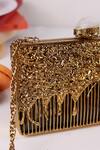 Buy_The Tan Clan_Gold Stones Nayla Brass Clutch _Online