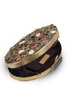 The Tan Clan_Gold Gemstones, Rhea Brass Clutch _Online_at_Aza_Fashions