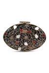 Buy_The Tan Clan_Gold Gemstones, Rhea Brass Clutch _Online_at_Aza_Fashions