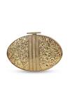 Buy_The Tan Clan_Gold Gemstones, Rhea Brass Clutch 