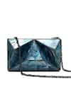 Buy_The Tan Clan_Silver Mindy 3d Brass Clutch _Online_at_Aza_Fashions