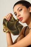 Buy_The Tan Clan_Gold Stones Ruth Wired Brass Clutch _Online_at_Aza_Fashions