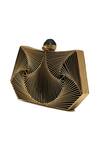 The Tan Clan_Gold Stones Ruth Wired Brass Clutch _at_Aza_Fashions