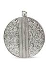 Buy_The Tan Clan_Silver Gemstones, Crystals Noir Brass Clutch 