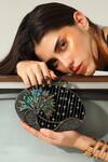The Tan Clan_Silver Pearls, Rhinestones, Stones Nina Brass Clutch _Online