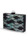 Buy_The Tan Clan_Black Stones Eve Brass Clutch _Online_at_Aza_Fashions