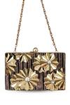Shop_The Tan Clan_Gold Crystals, Stones Elsa Brass Clutch _Online_at_Aza_Fashions