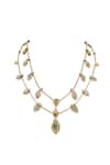 Shop_Anita Dongre_Gold Plated Zircon Necklace _at_Aza_Fashions