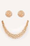 Shop_Zevar By Geeta_Gold Plated Stones Studded Necklace Set _at_Aza_Fashions