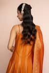 Shop_Safaa_Mustard Vegan Silk Zari, Embroidery Scoop Neck Rangrez Baithak Anarkali Set _at_Aza_Fashions