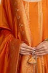 Buy_Safaa_Mustard Vegan Silk Zari, Embroidery Scoop Neck Rangrez Baithak Anarkali Set _Online_at_Aza_Fashions
