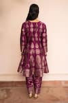 Shop_Safaa_Magenta Vegan Silk Zari, Embroidery Split Ke Anarkali Salwar Set _at_Aza_Fashions
