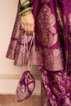 Buy_Safaa_Magenta Vegan Silk Zari, Embroidery Split Ke Anarkali Salwar Set 