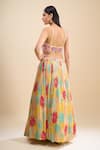 Buy_Samyukta Singhania_Multi Color Georgette, Organza Embroidery, Mirrors, Floral Pattern Lehenga Set _Online_at_Aza_Fashions