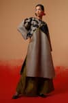 Buy_Stoique_Olive Green Silk Root Mysore Pant _at_Aza_Fashions