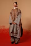Buy_Stoique_Gray Silk Petal Mysore Pant 