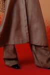 Stoique_Gray Silk Petal Mysore Pant _Online_at_Aza_Fashions