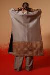 Shop_Stoique_Gray Silk Petal Mysore Pant _at_Aza_Fashions