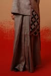 Stoique_Gray Silk Mist Mysore Skirt _Online_at_Aza_Fashions