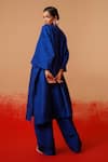 Shop_Stoique_Blue Silk Stream Petal Pant _at_Aza_Fashions