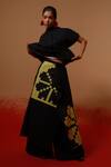 Shop_Stoique_Black Silk Root Mysore Pant _at_Aza_Fashions