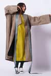 Shop_Stoique_Gray Silk Open Neck Mysore Overlay Jacket _Online_at_Aza_Fashions