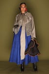 Buy_Stoique_Gray Silk Open Neck Mysore Drift Overlay Jacket _at_Aza_Fashions