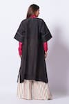 Shop_Stoique_Black Silk Embroidery, Beads Round Neck Sprout Tunic _at_Aza_Fashions