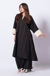 Shop_Stoique_Black Cotton Embroidery Dune Pant _Online_at_Aza_Fashions