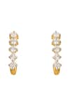 Shop_Sica Jewellery_White Stones 925 Silver Eva Embellished Earrings _at_Aza_Fashions
