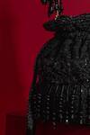 Buy_Amyra_Black Beads, Tassels, Embroidery, Fringe Tilora Mini Potli - _Online_at_Aza_Fashions