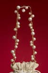 Buy_Amyra_Beige Pearls, Embroidery, Tassels, Beads Sehra Mini Potli - _Online_at_Aza_Fashions